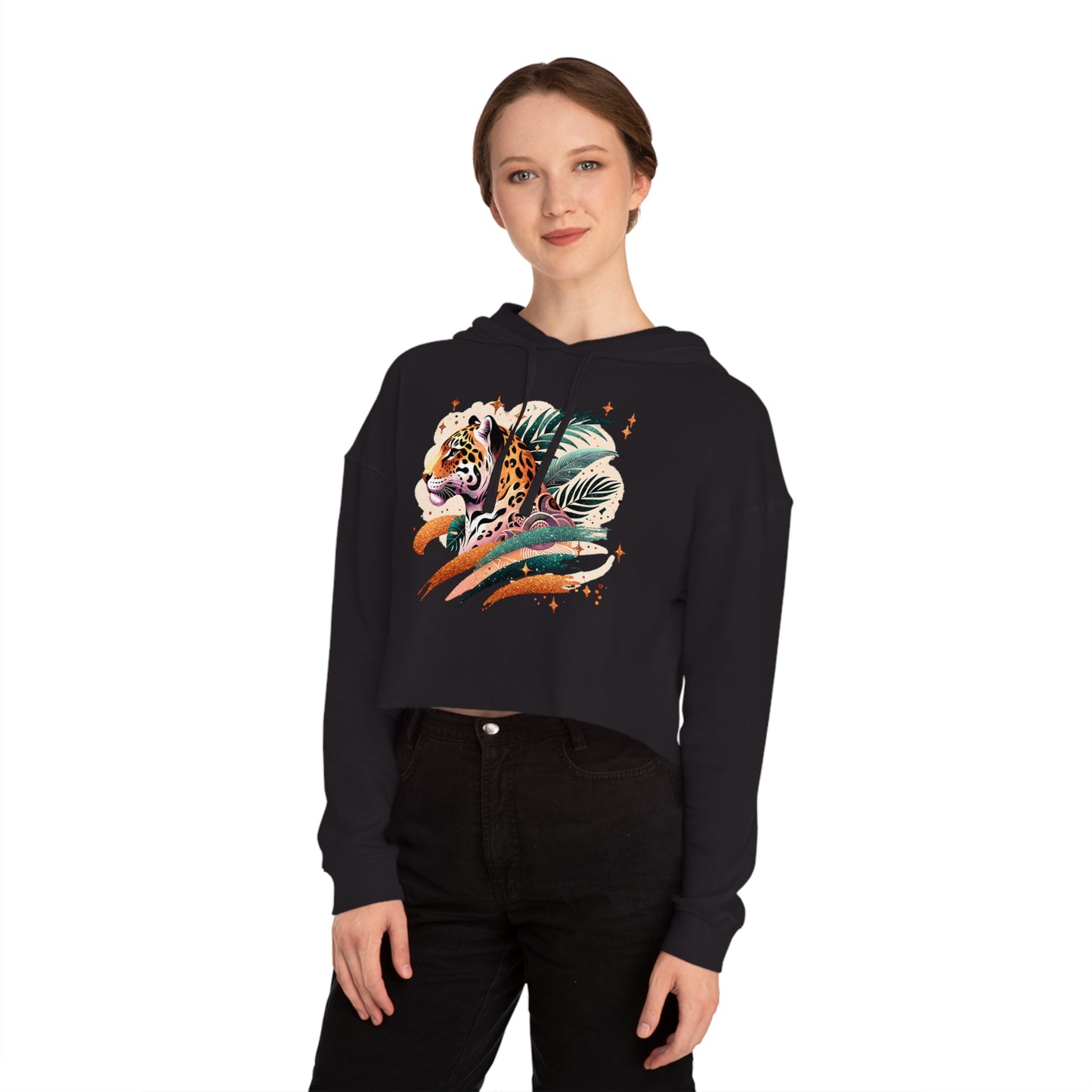 Jungle Chic Cropped Hoodie
