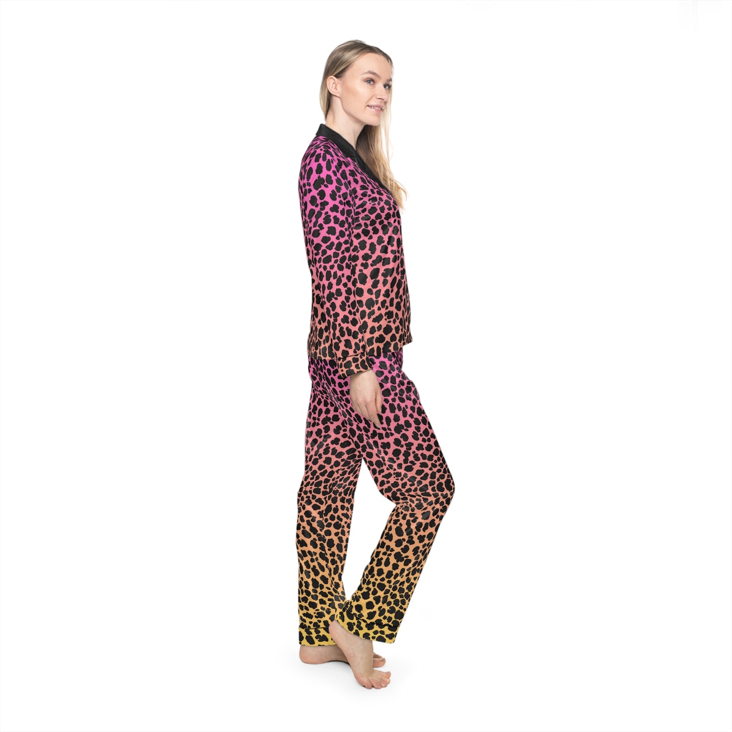 Whiskers Vibes Satin Pajamas