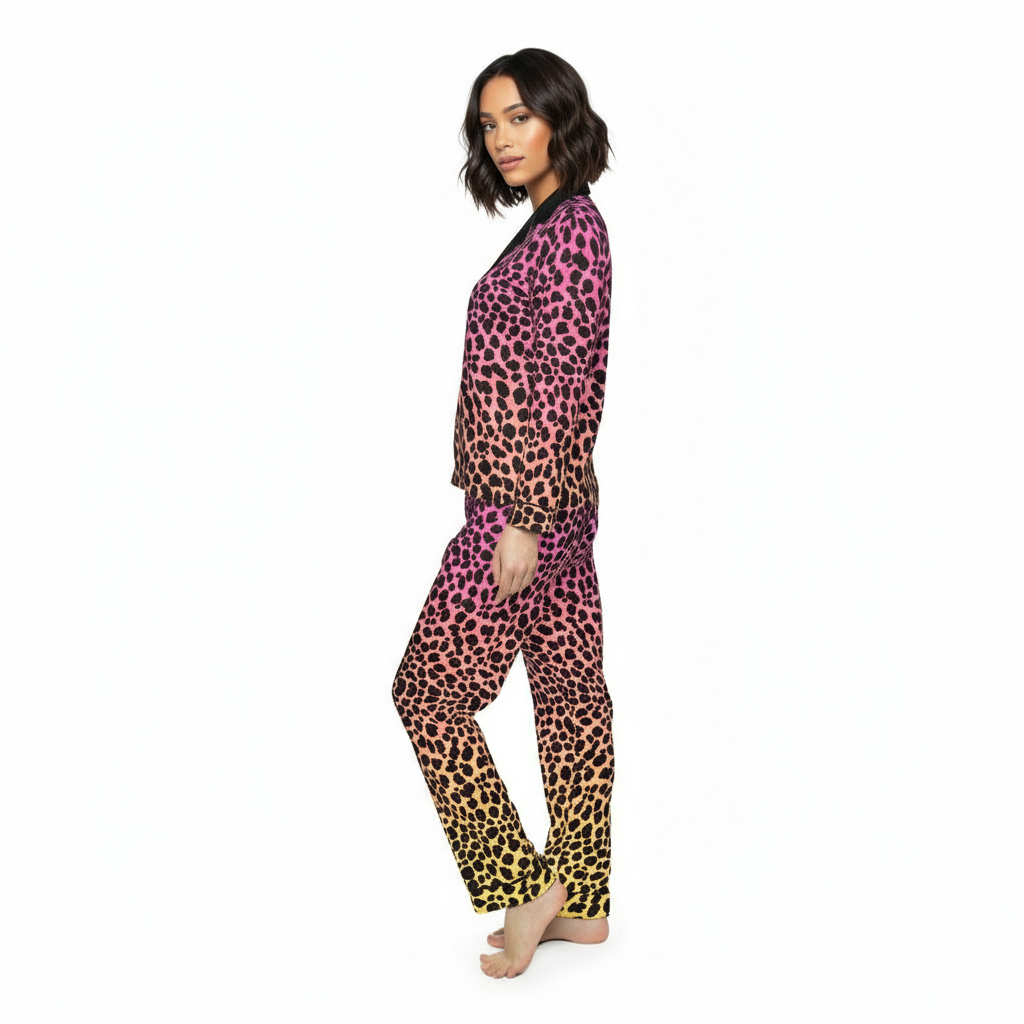 Whiskers Vibes Satin Pajamas