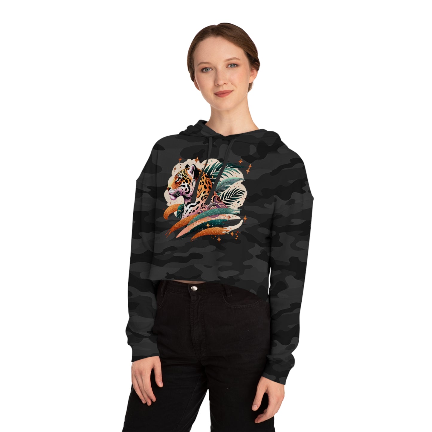 Jungle Chic Cropped Hoodie