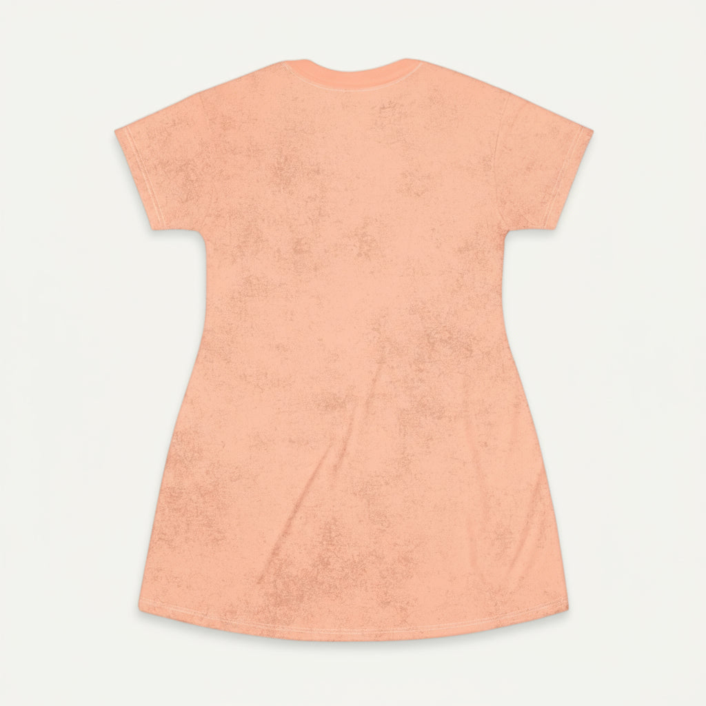 Tiger Belleza 2025 Wildlife T-Shirt Dress peach