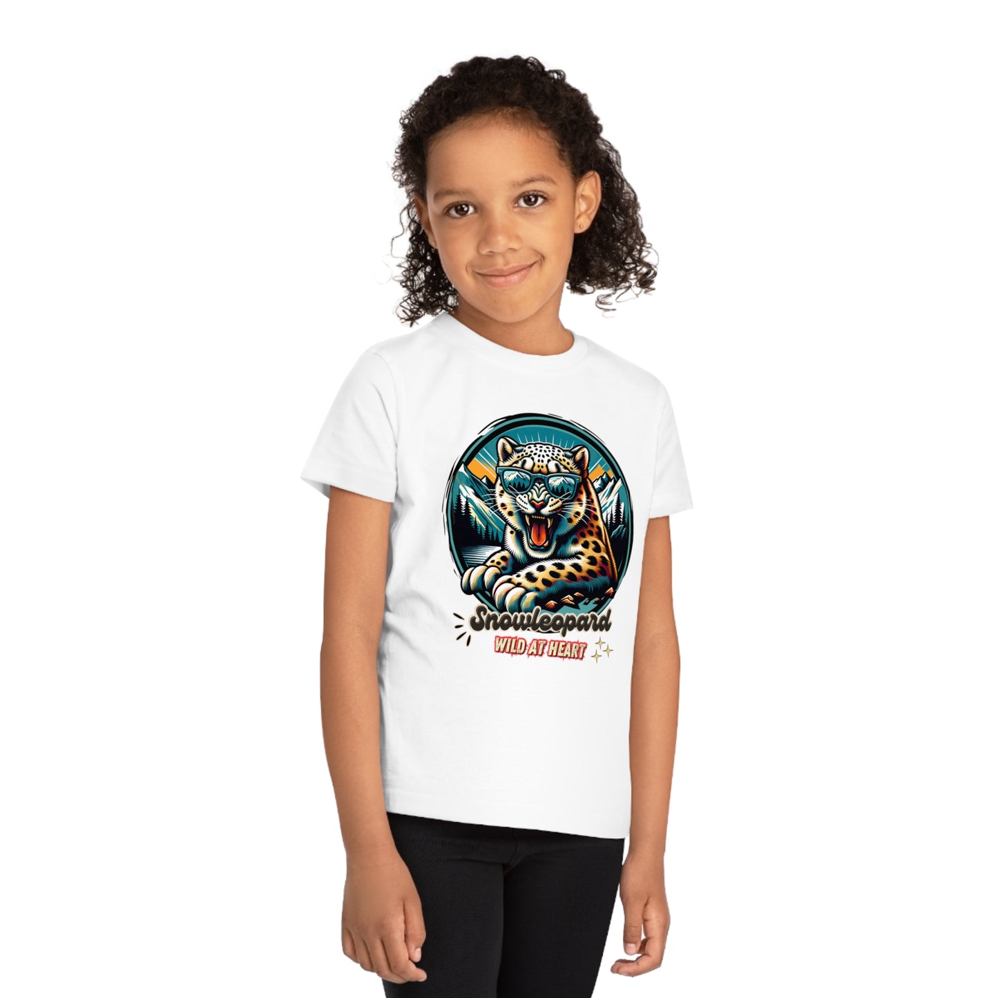 Kids' Wildlife T-Shirt - WILD AT HEART - Snowleopard Design