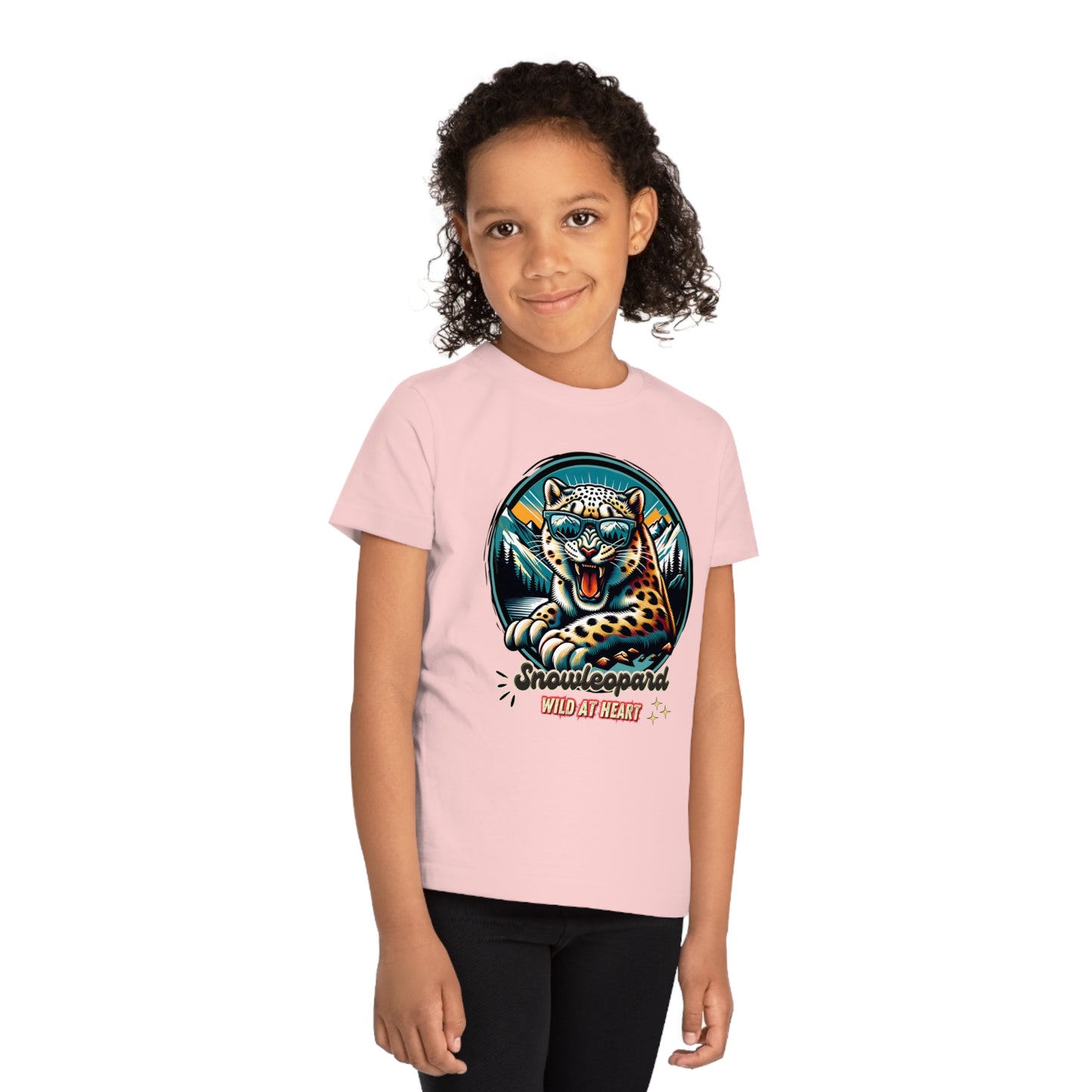 Kids' Wildlife T-Shirt - WILD AT HEART - Snowleopard Design