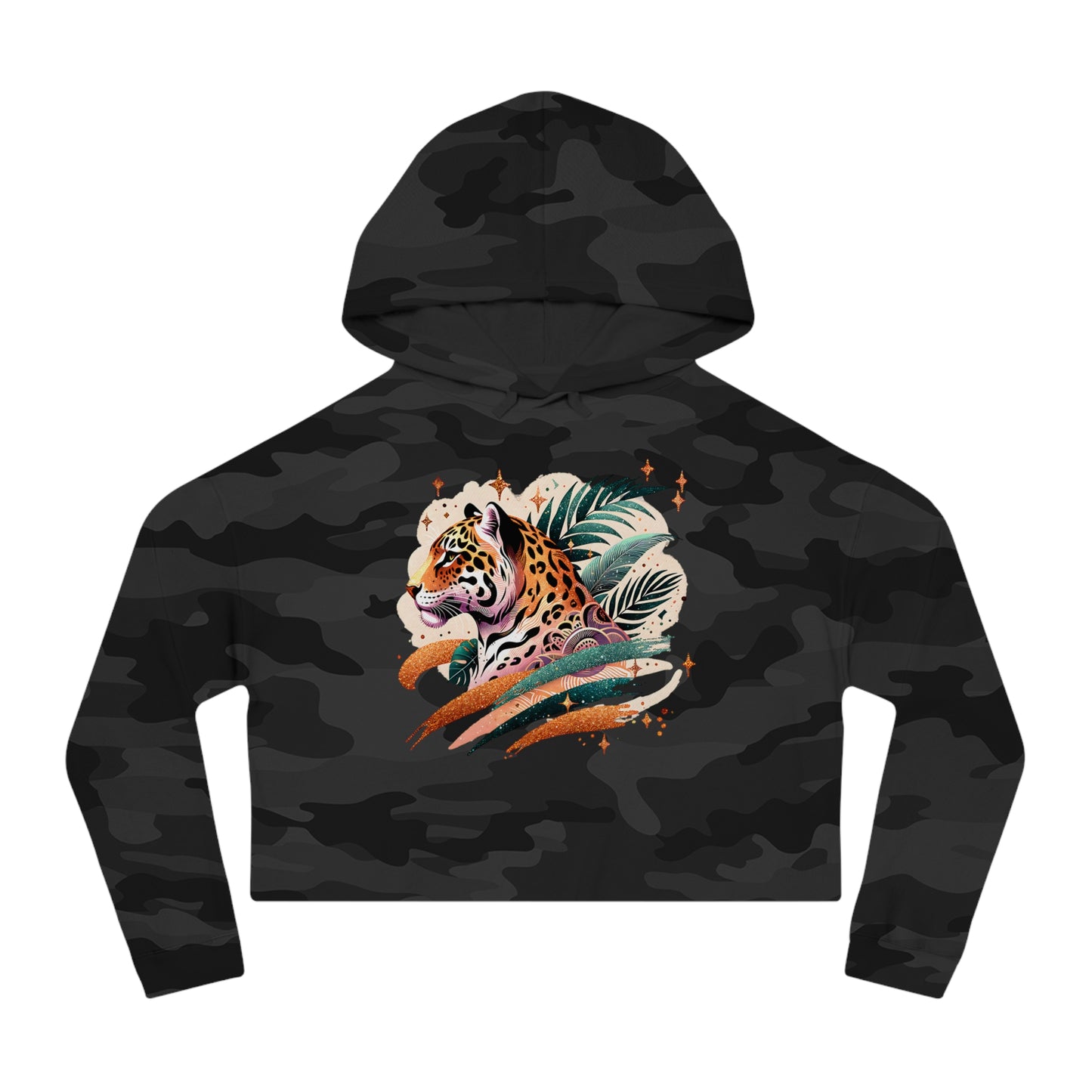 Jungle Chic Cropped Hoodie