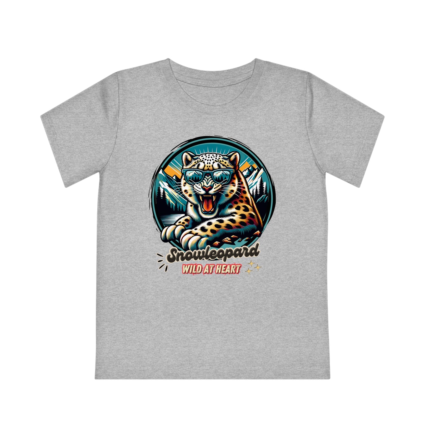 Kids' Wildlife T-Shirt - WILD AT HEART - Snowleopard Design