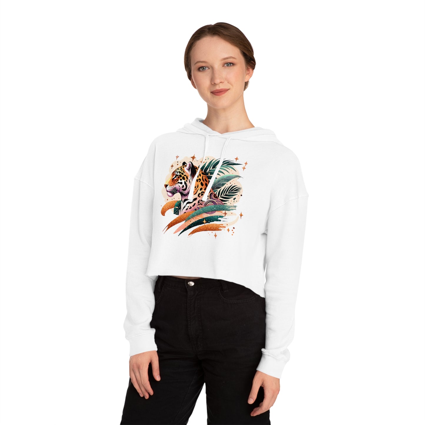 Jungle Chic Cropped Hoodie