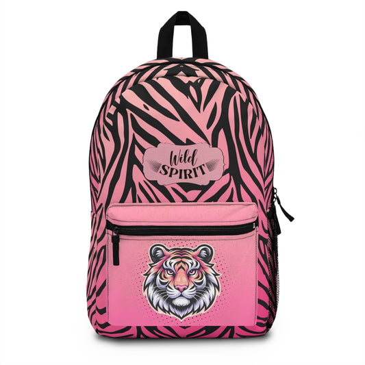 Tiger Wild Spirit Backpack pink