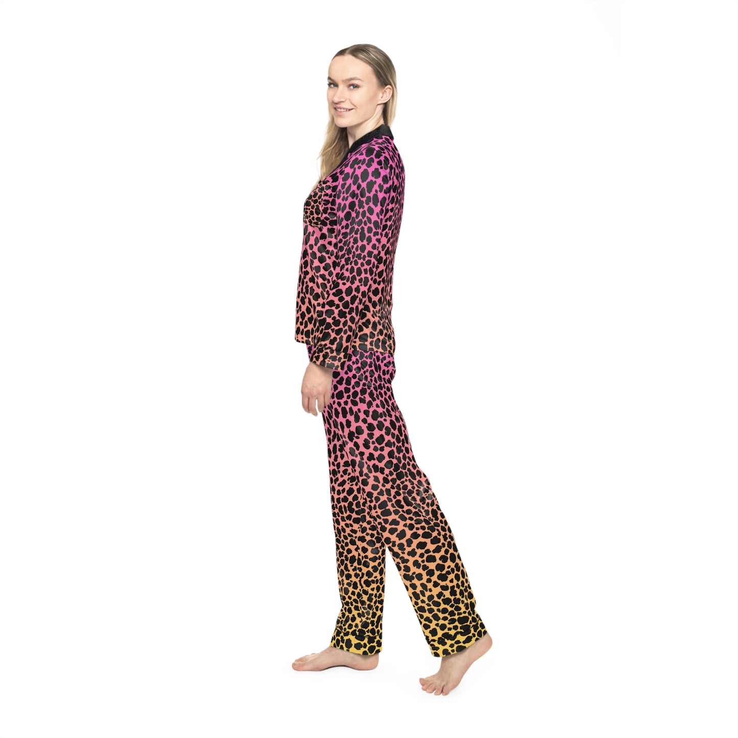 Whiskers Vibes Satin Pajamas