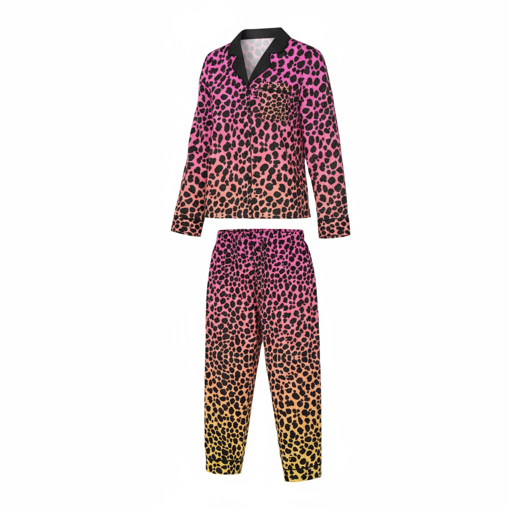 Whiskers Vibes Satin Pajamas