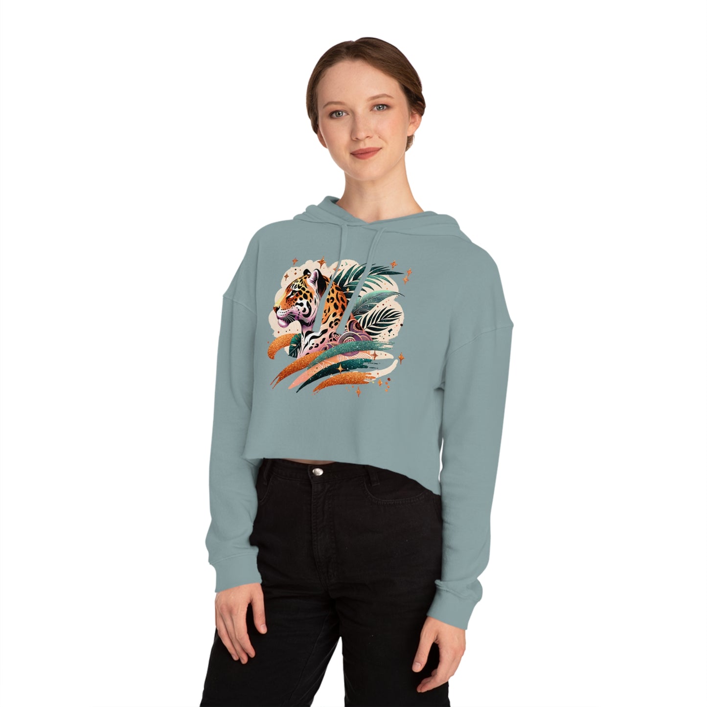 Jungle Chic Cropped Hoodie
