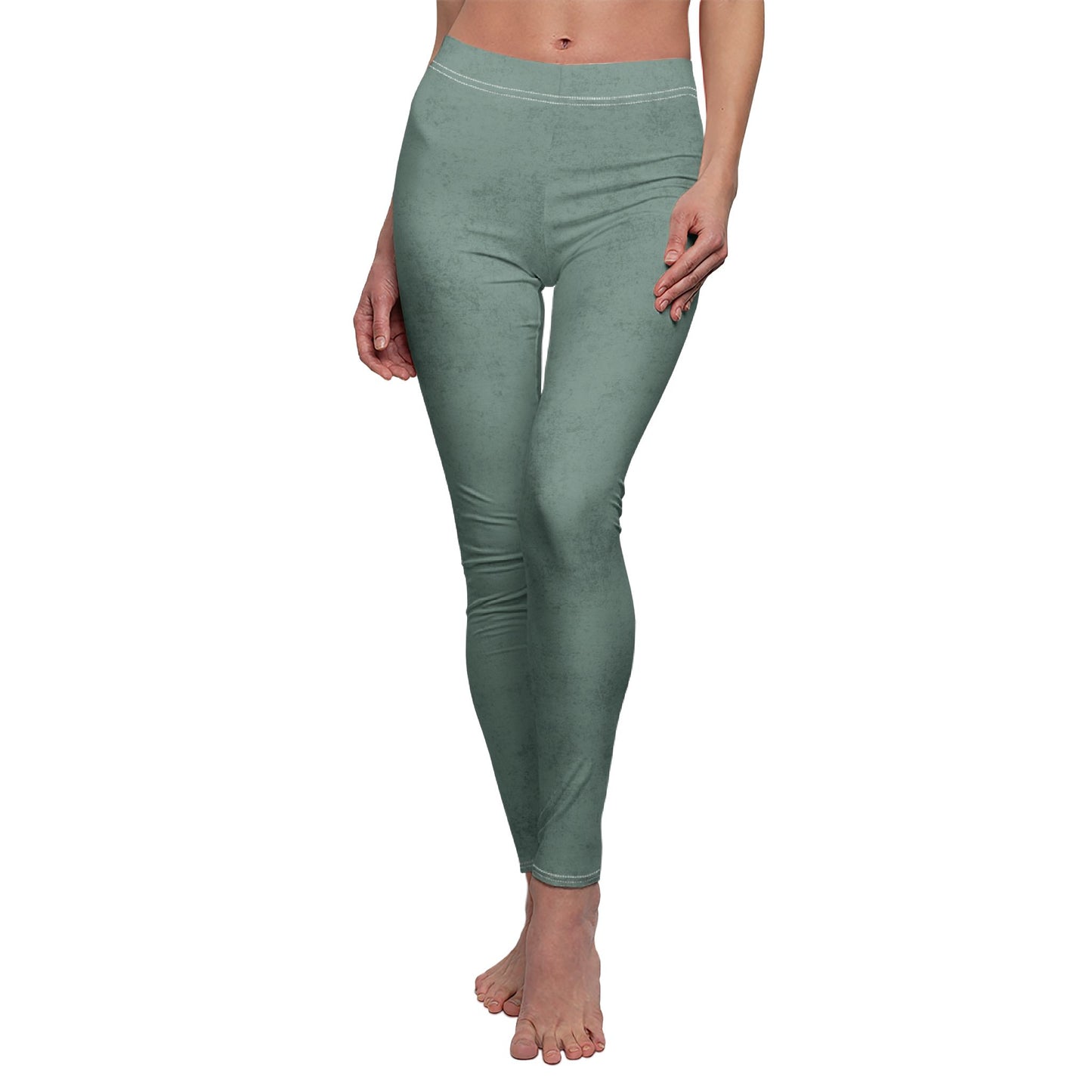 Leggings Women's Mid-rise Casual grunge peach