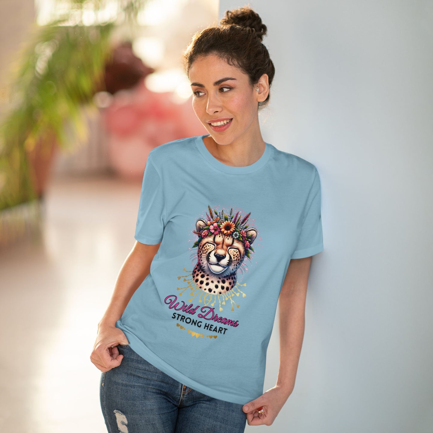 Cheetah Wild Dreams Organic Creator T-shirt - Unisex
