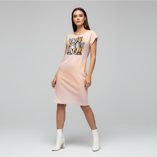 Tigre y Tigresa en Amor Ladies Tunic T Shirt