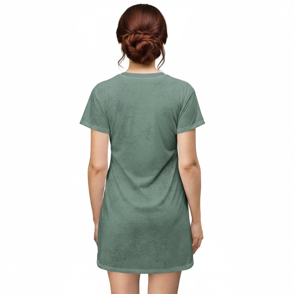 Tiger Belleza 2025 Wildlife T-Shirt Dress sage