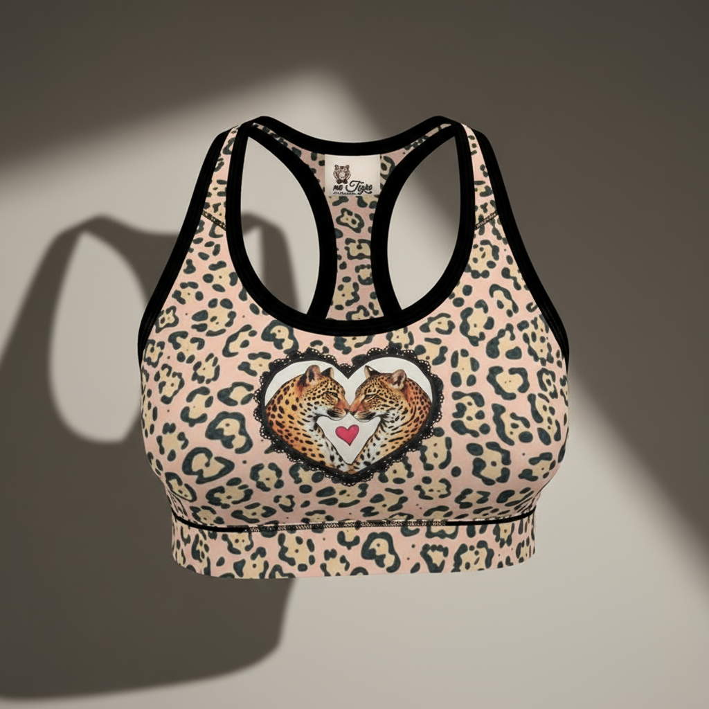 ♥️One Heart One Soul Leo Sports Bra🐆