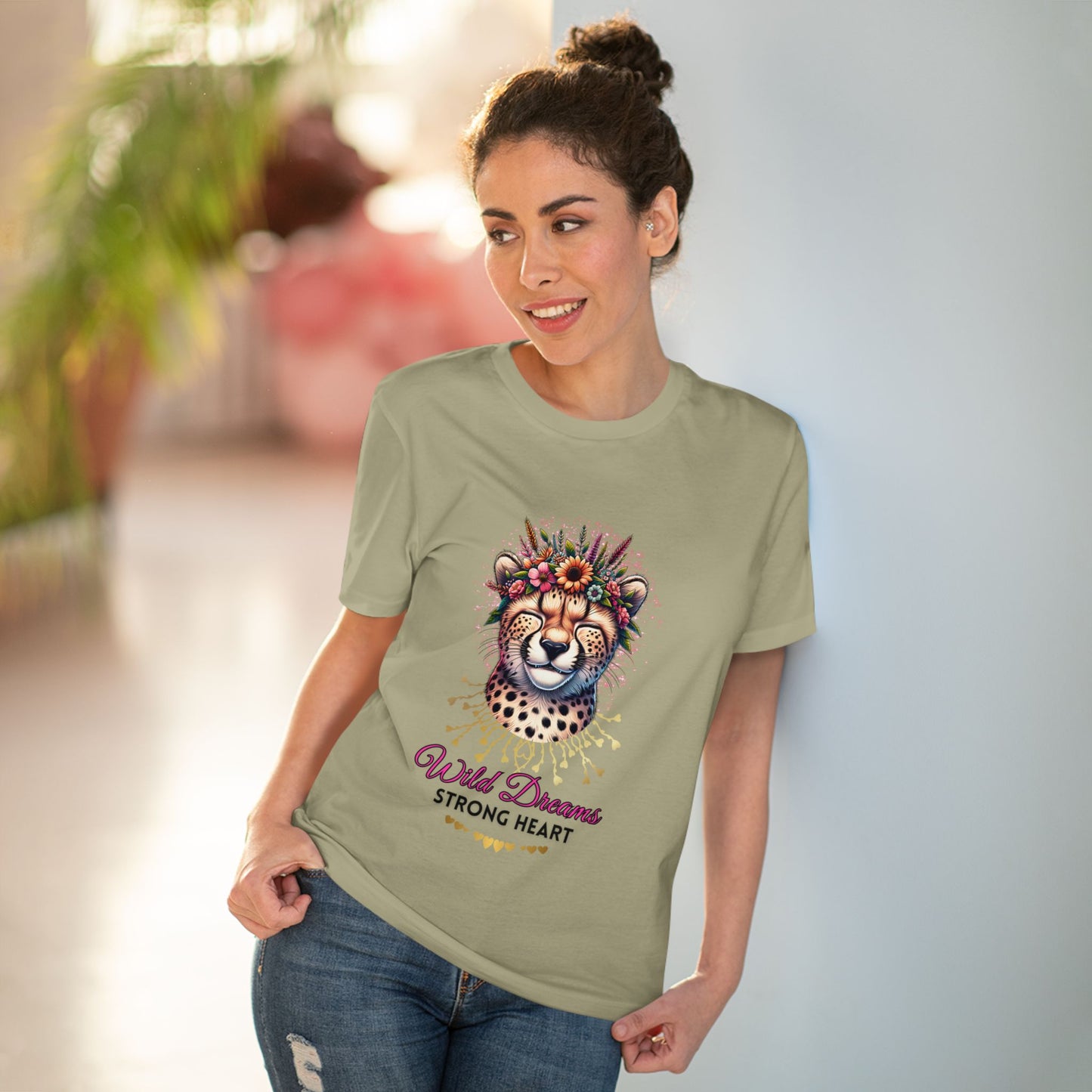 Cheetah Wild Dreams Organic Creator T-shirt - Unisex