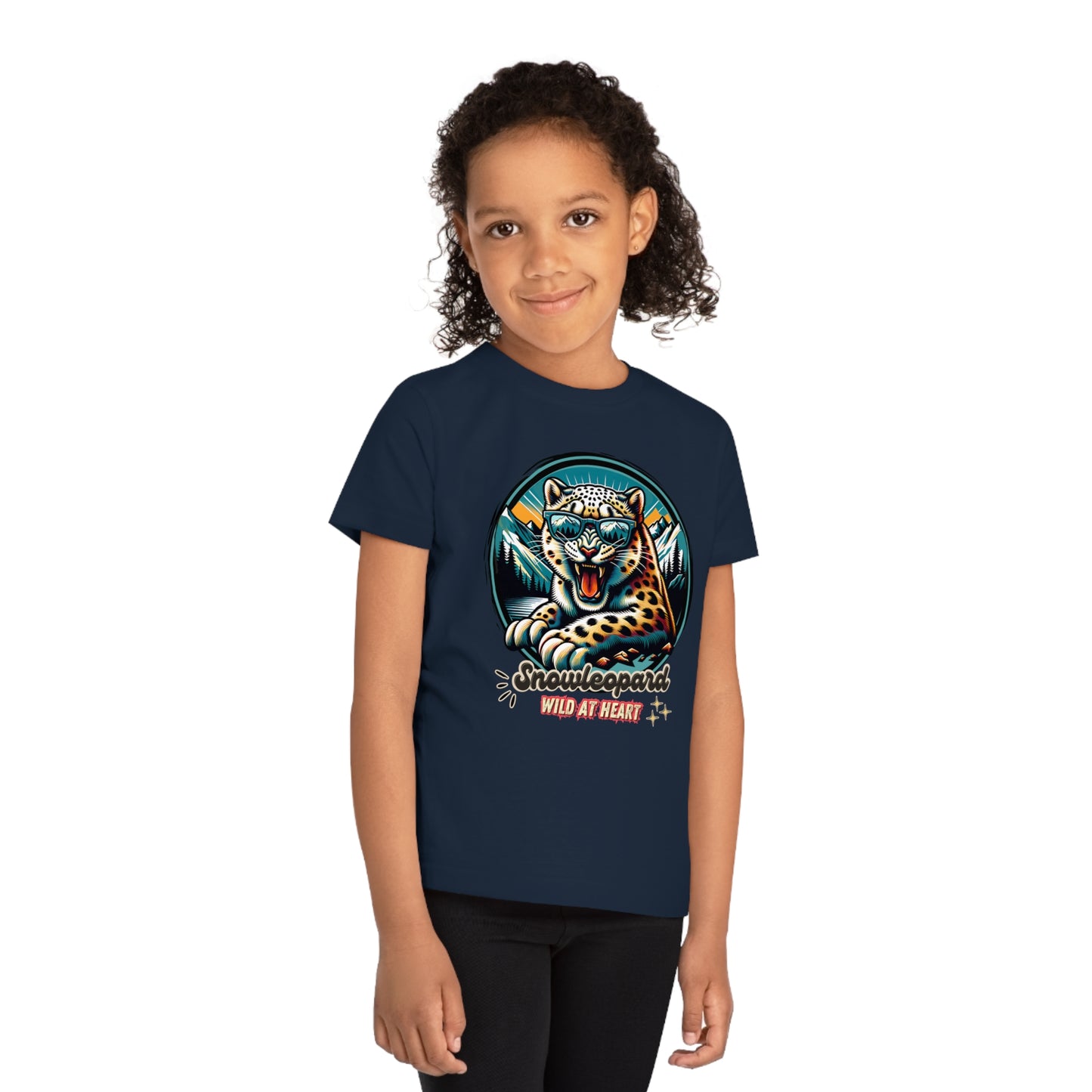 Kids' Wildlife T-Shirt - WILD AT HEART - Snowleopard Design