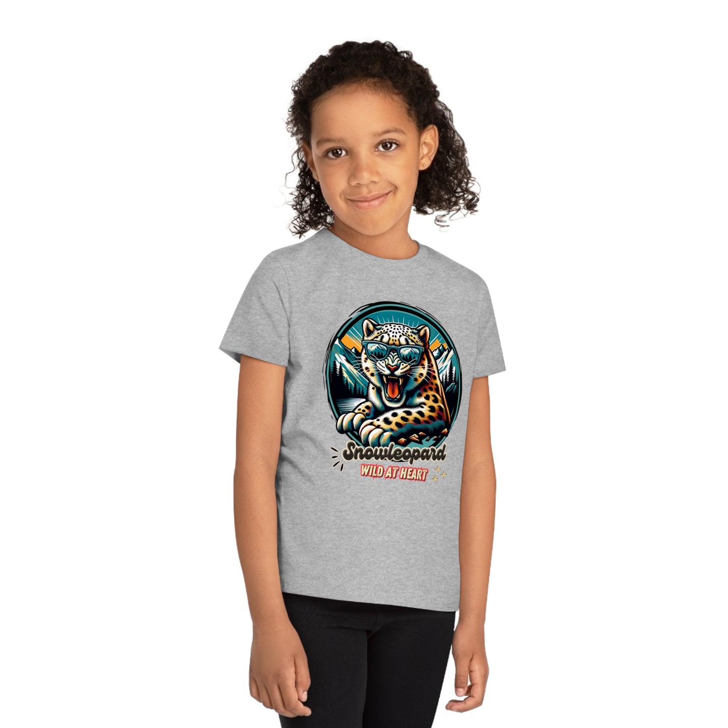 Kids' Wildlife T-Shirt - WILD AT HEART - Snowleopard Design