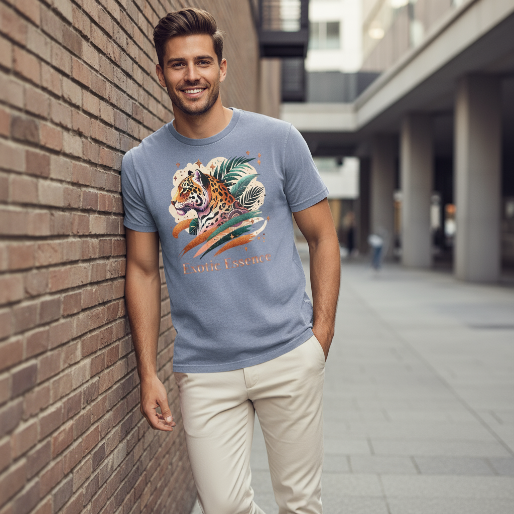 Jaguar Exotic Essence Acid Washed Round Neck Tee