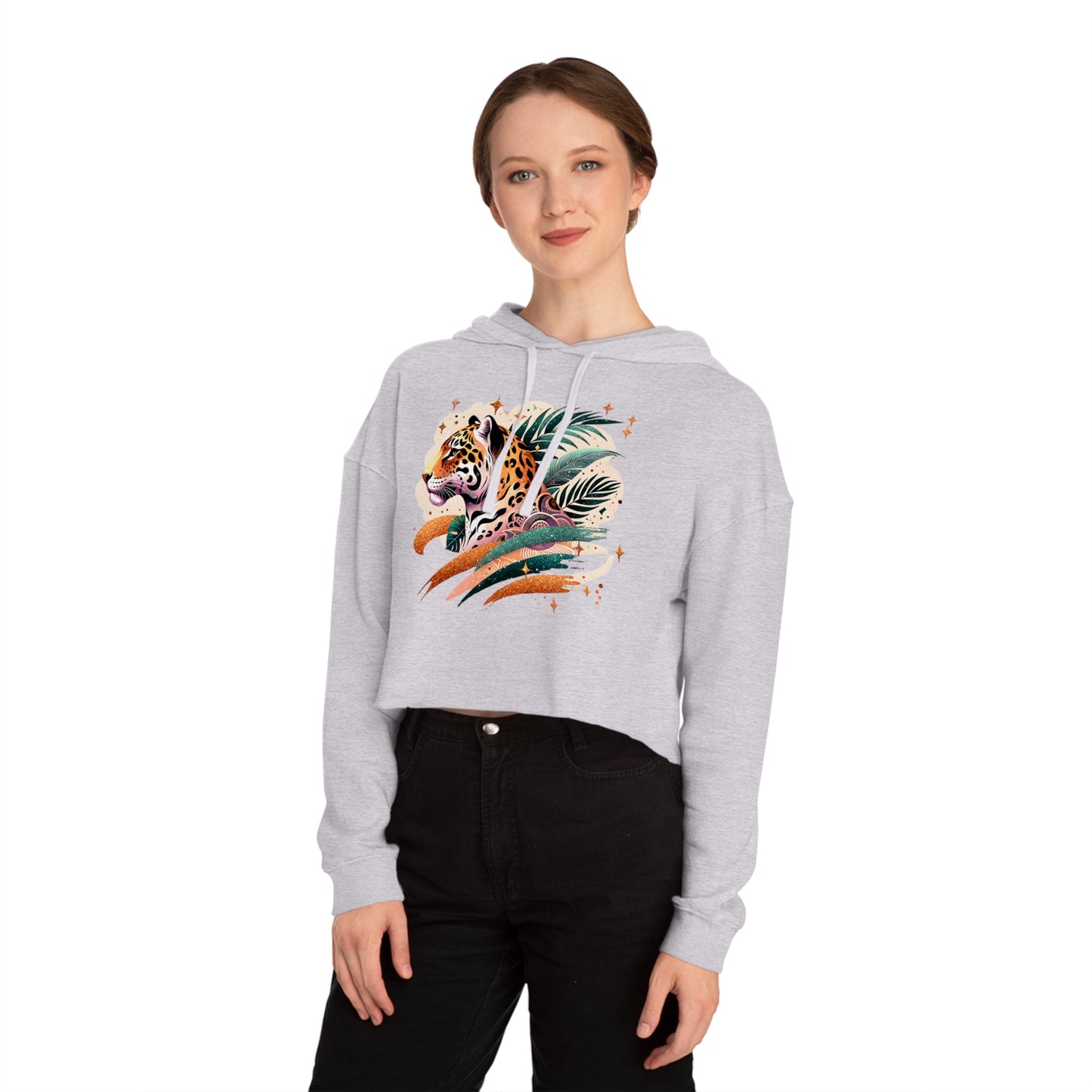 Jungle Chic Cropped Hoodie