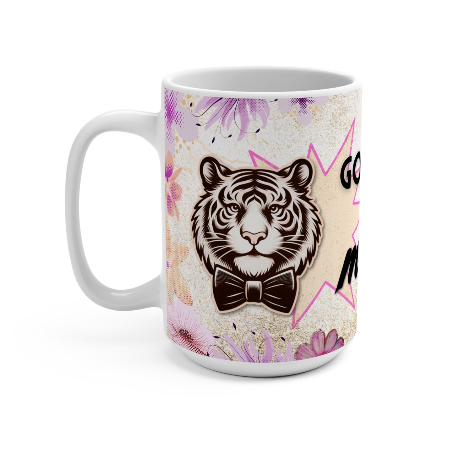 good morning mi tigre with flowers Mug 15oz