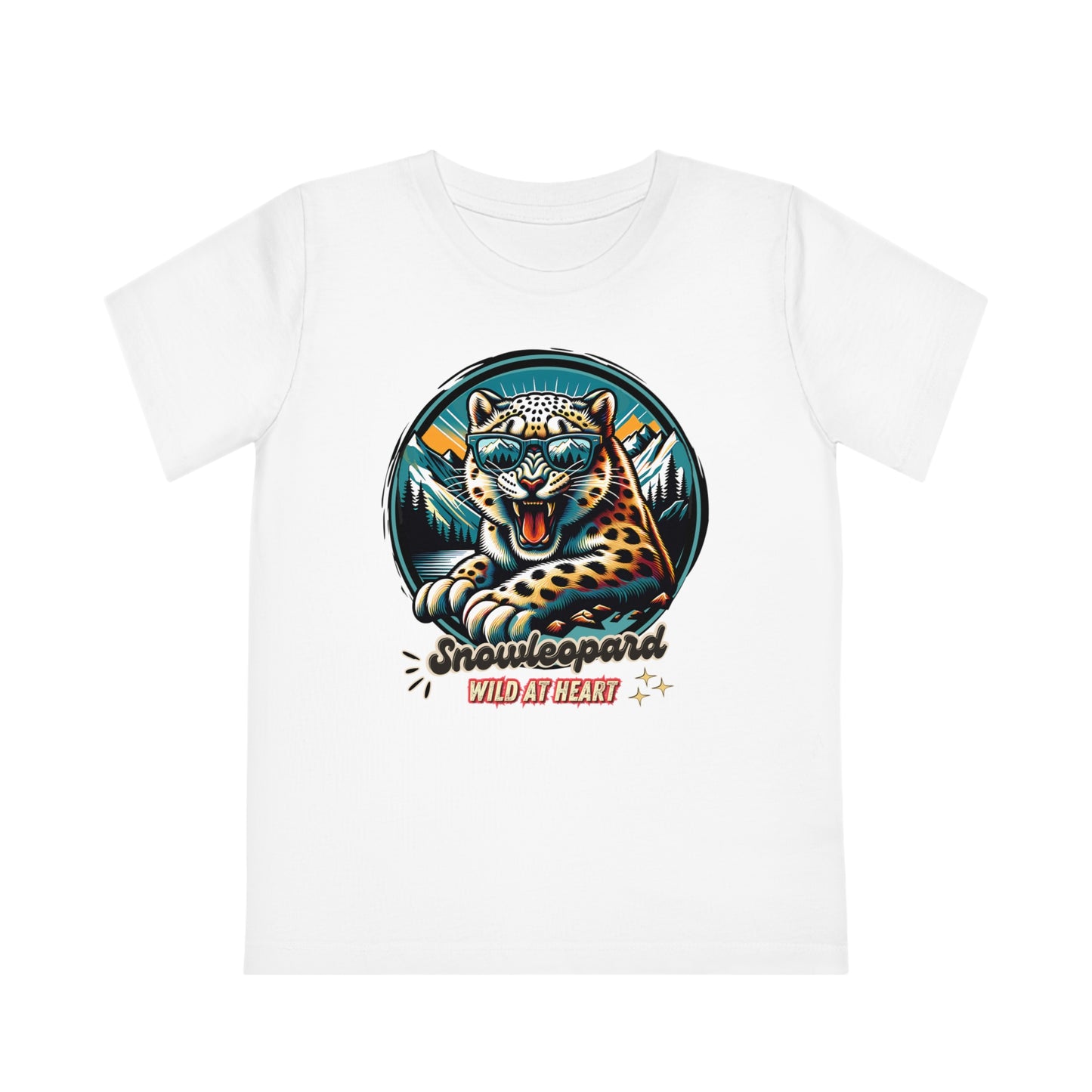 Kids' Wildlife T-Shirt - WILD AT HEART - Snowleopard Design