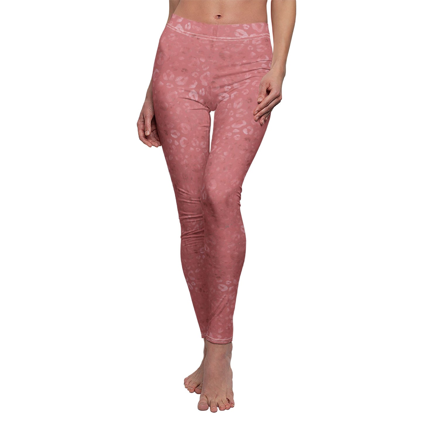 Leopards Chic Imperial Red Leggings Mid-rise