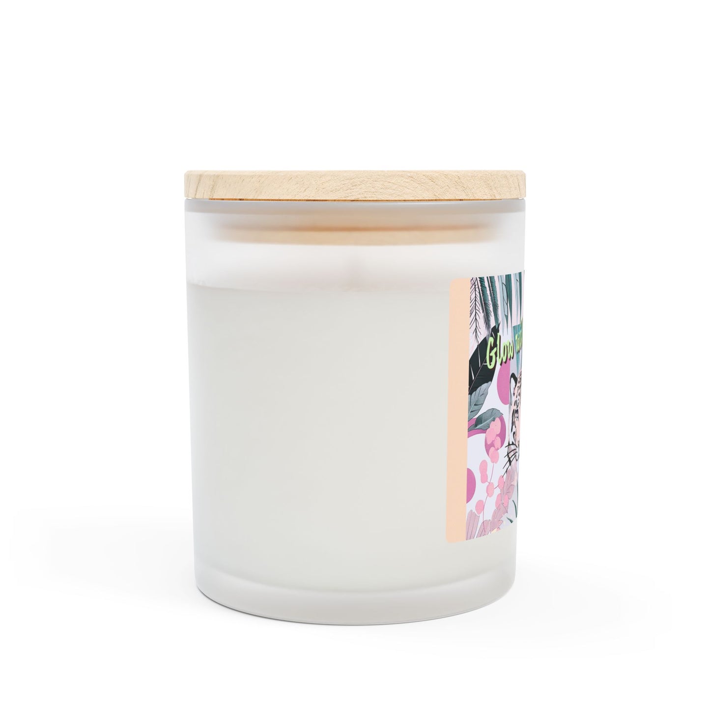 Glow wild like a Tiger - Frosted Glass Candle, 11oz