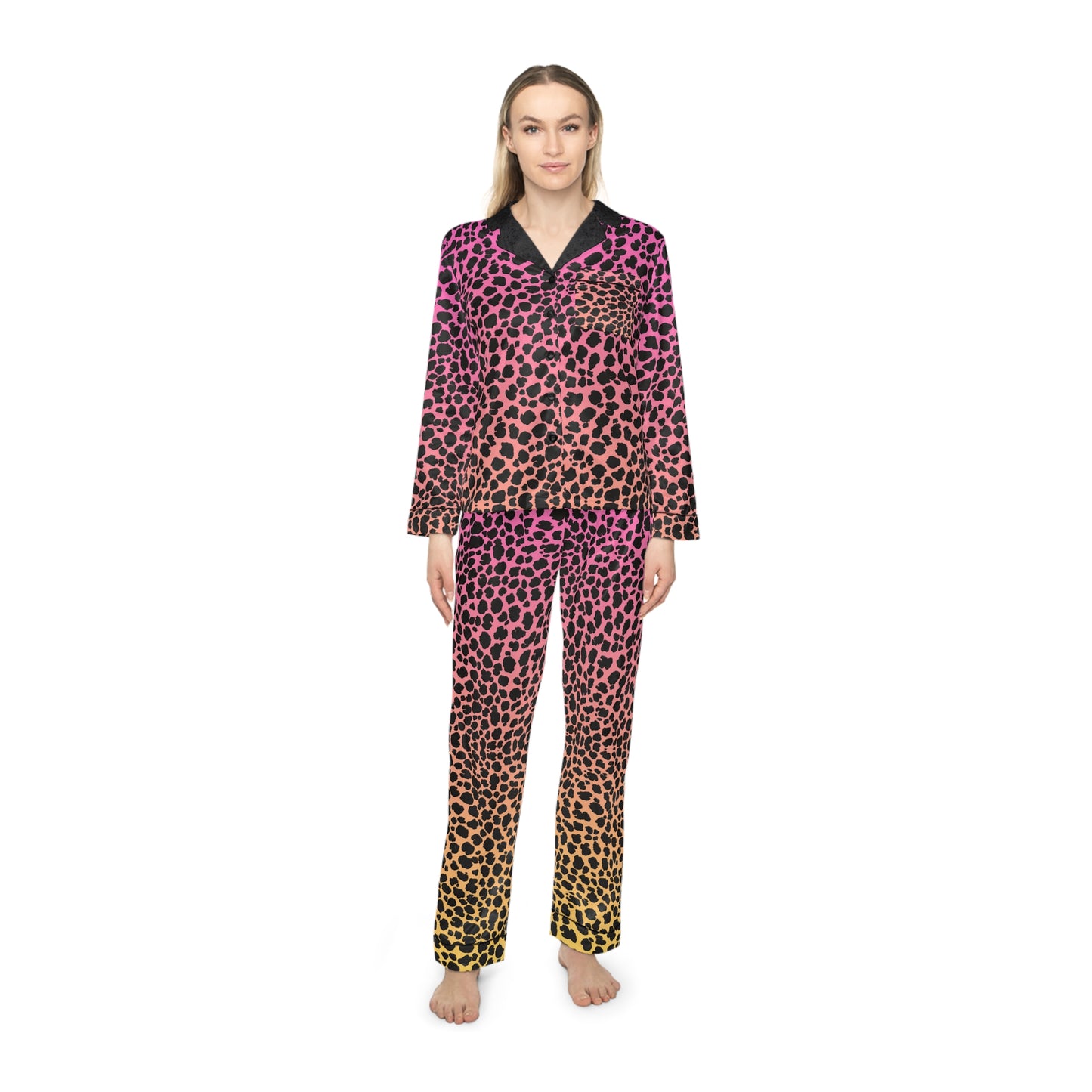Whiskers Vibes Satin Pajamas
