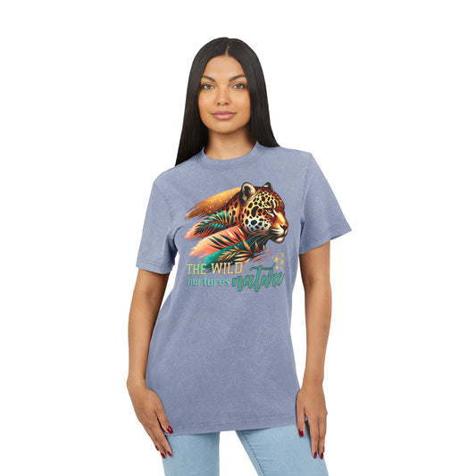 The Wild nurtures Nature Acid Washed Round Neck Tee