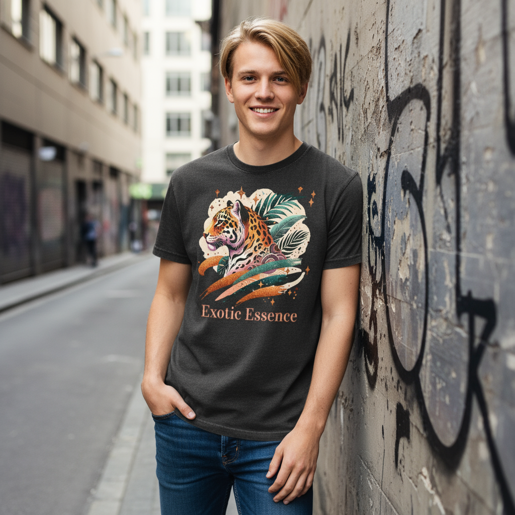 Jaguar Exotic Essence Acid Washed Round Neck Tee