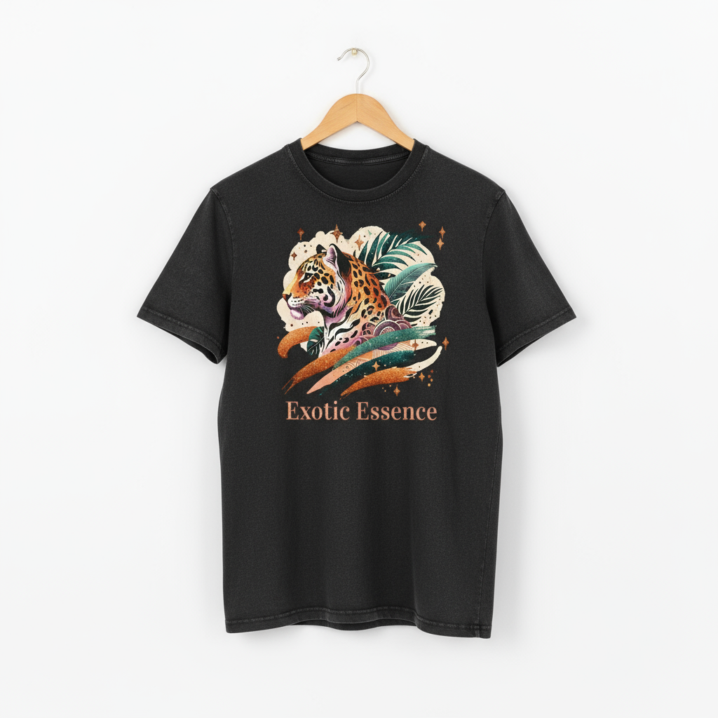 Jaguar Exotic Essence Acid Washed Round Neck Tee
