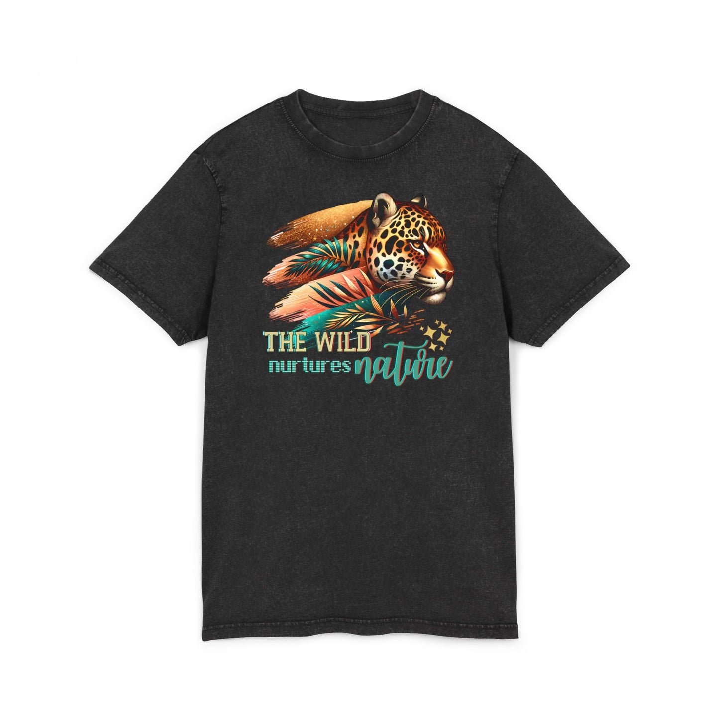 The Wild nurtures Nature Acid Washed Round Neck Tee