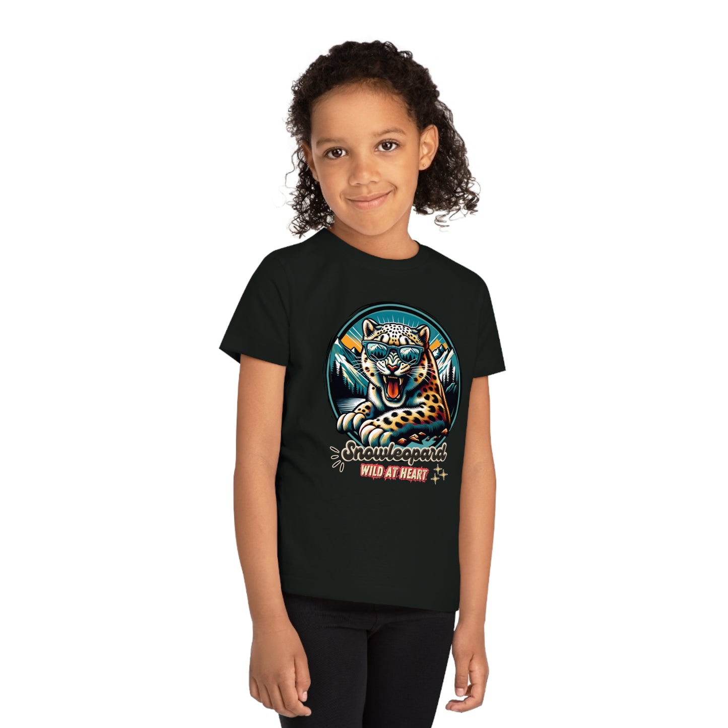 Kids' Wildlife T-Shirt - WILD AT HEART - Snowleopard Design