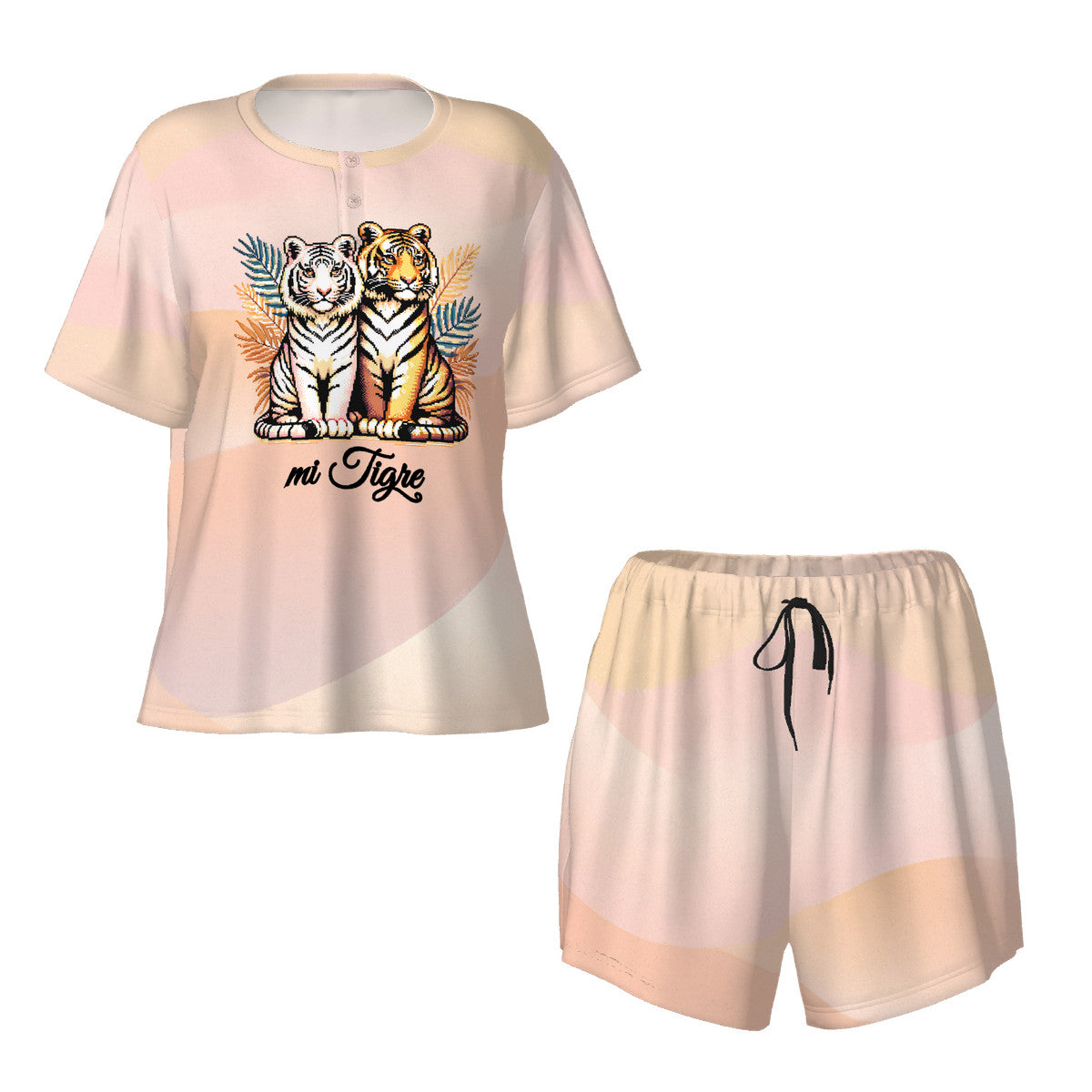 mi Tigre Love Round Neck Pajamas