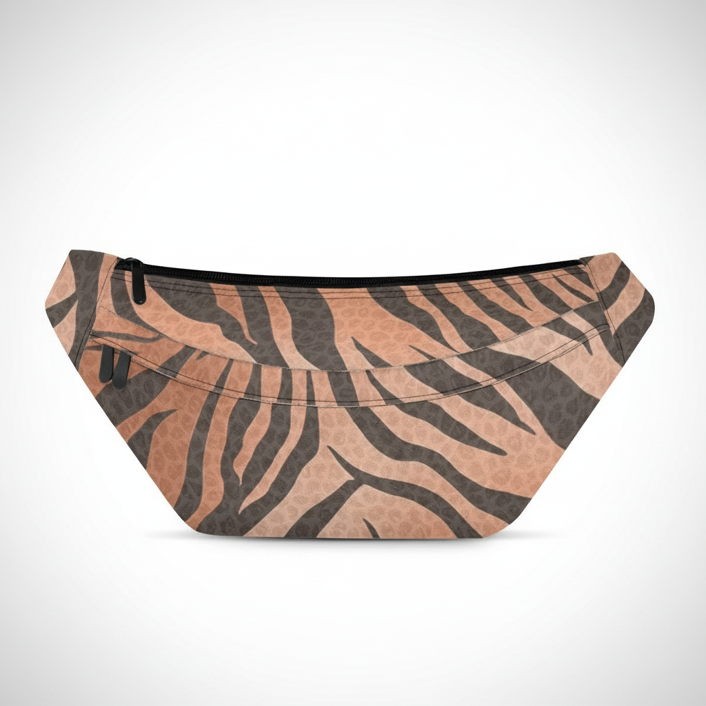 Tiger Stripes & Dots Large Fanny Bag
