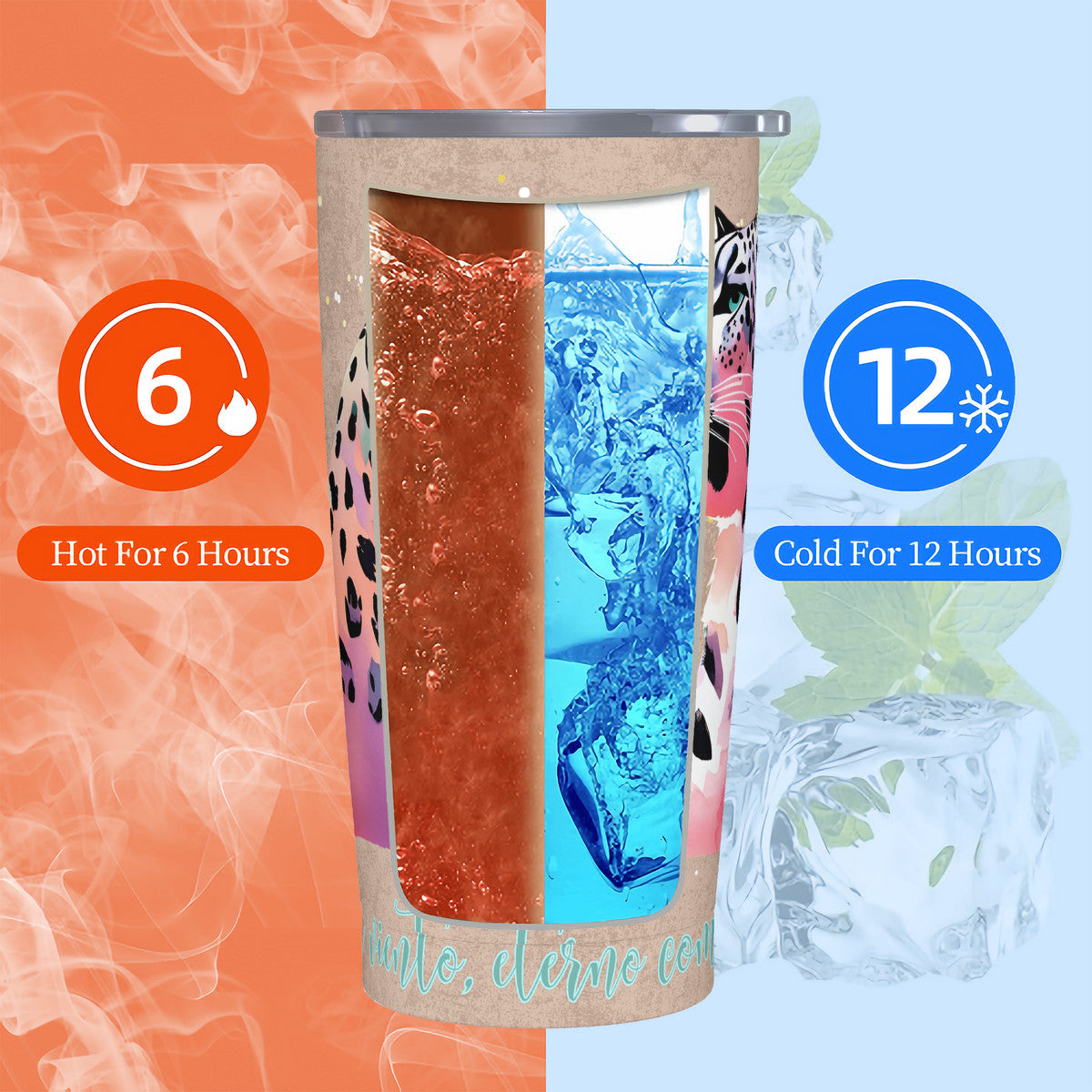 Salvaje Snowleopard Lid Cup 20oz