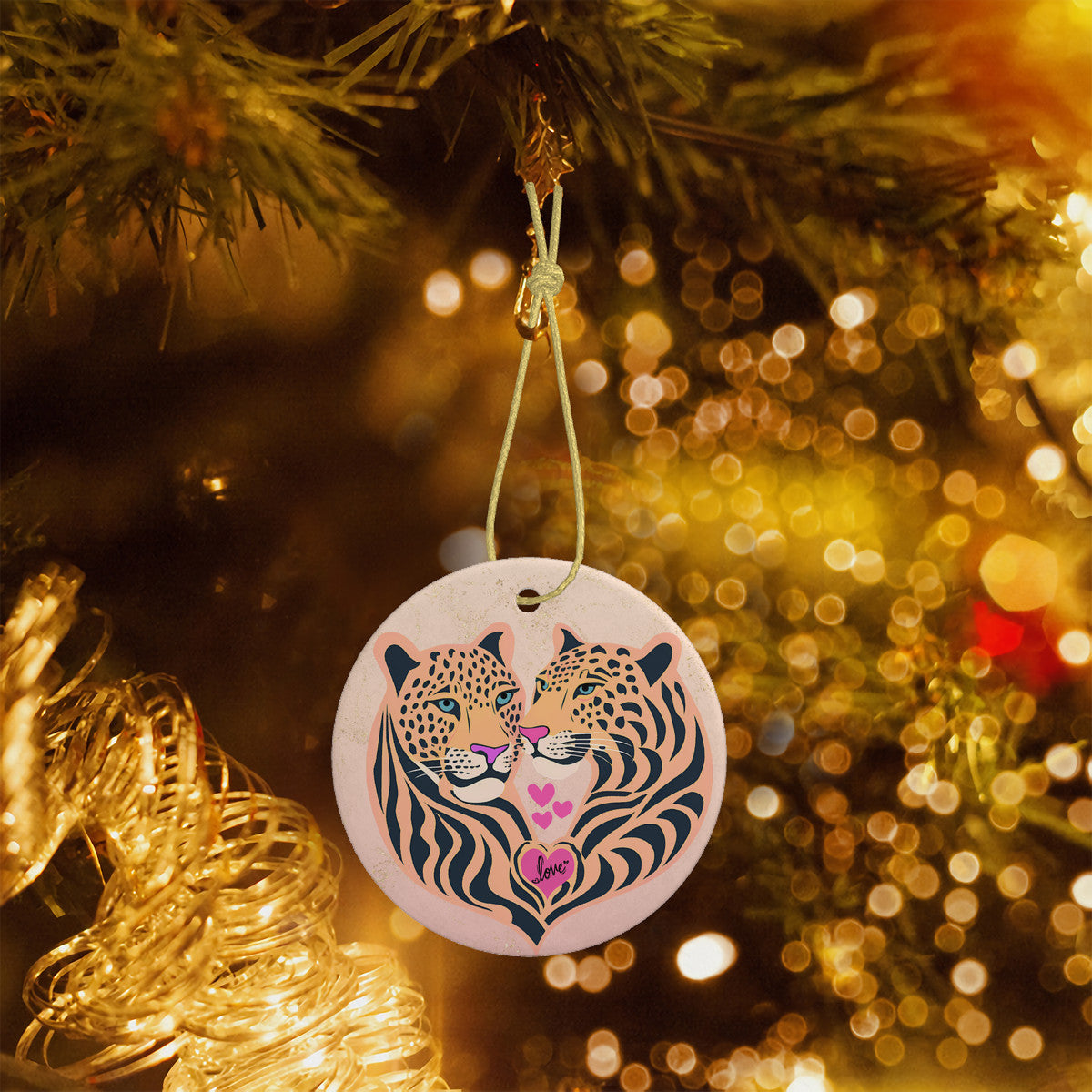 Tiguar LOVE Ceramic Christmas Round pendant