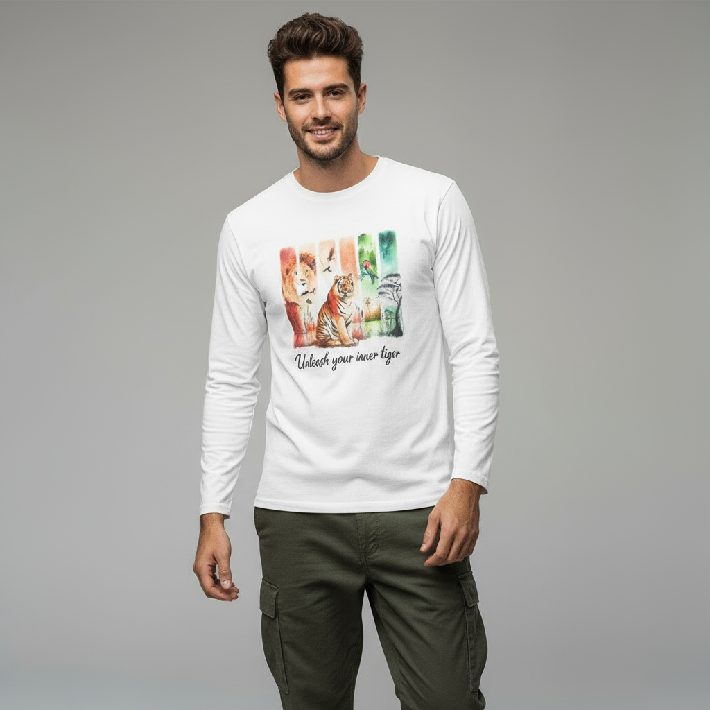 Tigers Majesty Men's Long Sleeve T-Shirts👑🐅