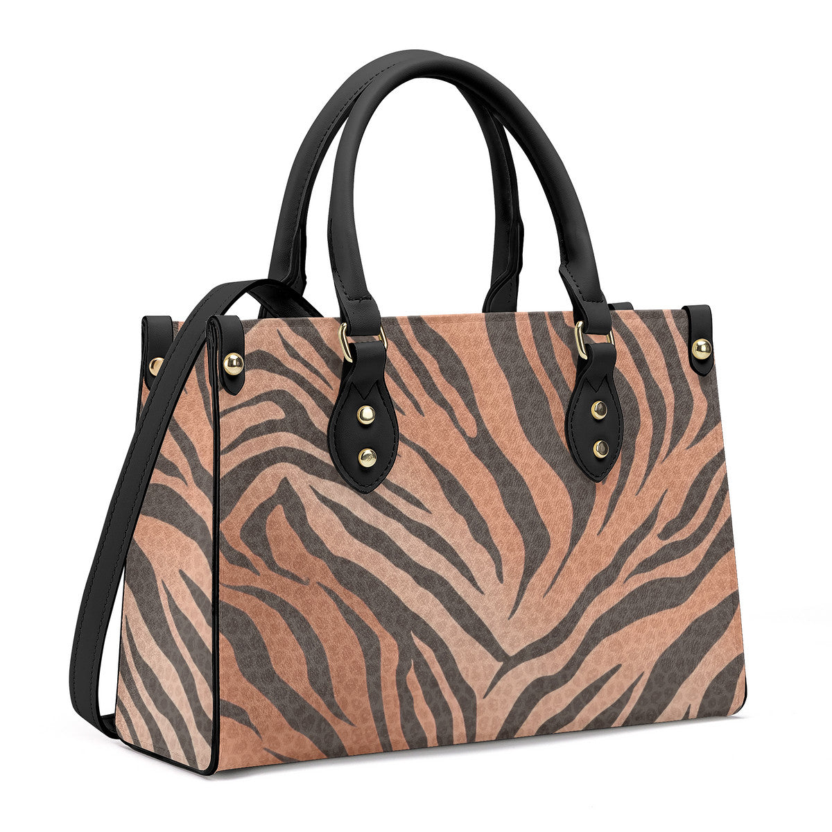 Tiger Stripes & Dots Luxury Tote - Black