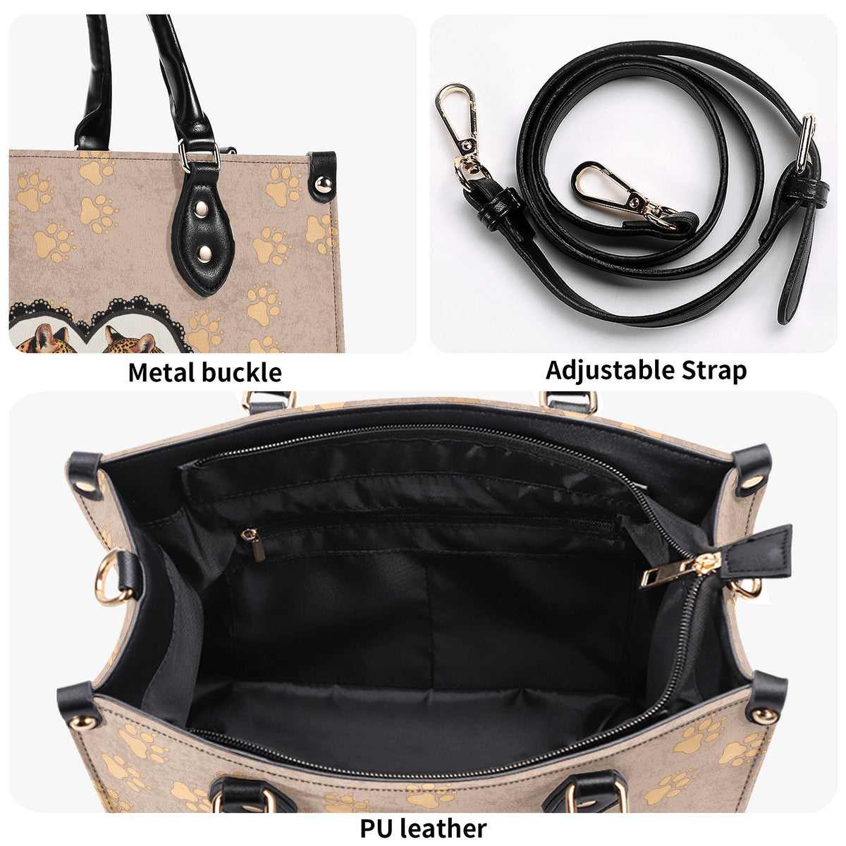 Jaguar Love Track Luxury Leather Handbag