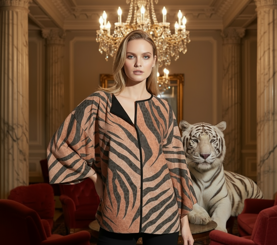 Tiger Stripes & Dots Kimono Jacket🐅🐾