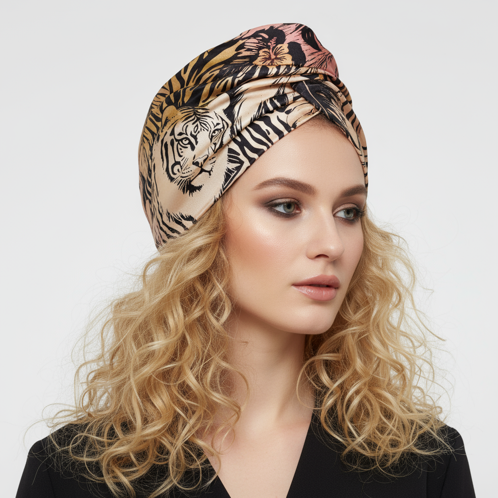 Tigers Secret Garden Silk Scarf🌺🐅
