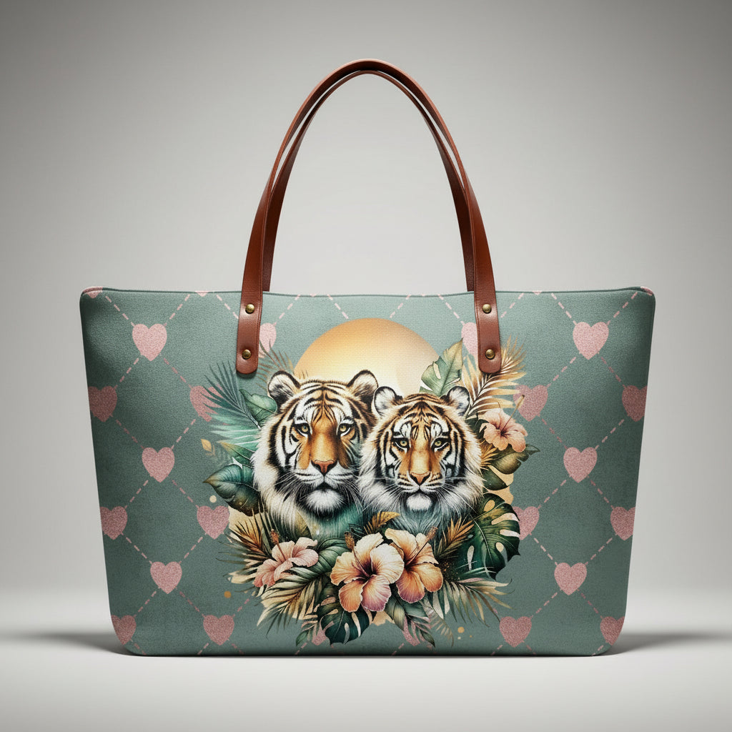 Tigre y Tigresa Cloth Totes.