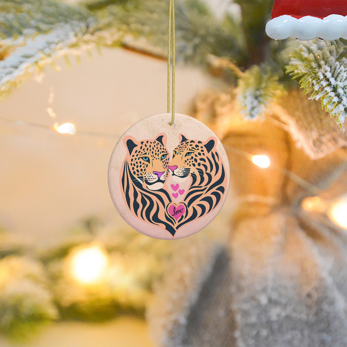 Tiguar LOVE Ceramic Christmas Round pendant