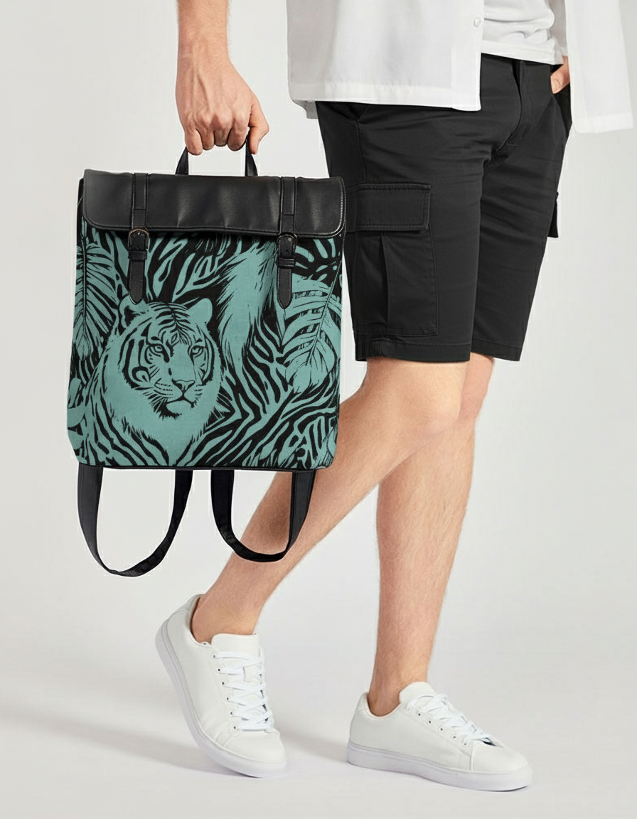 Tigers Secret Garden Flap Backpack petrol