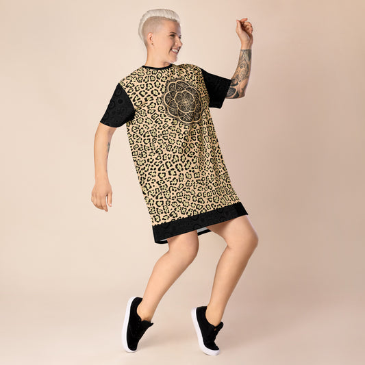 Wild Whiskers Mandala T-shirt dress