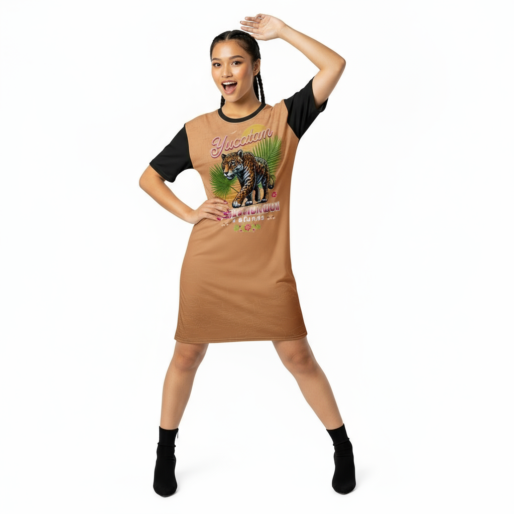 Yucatan Jaguar T-Shirt Dress