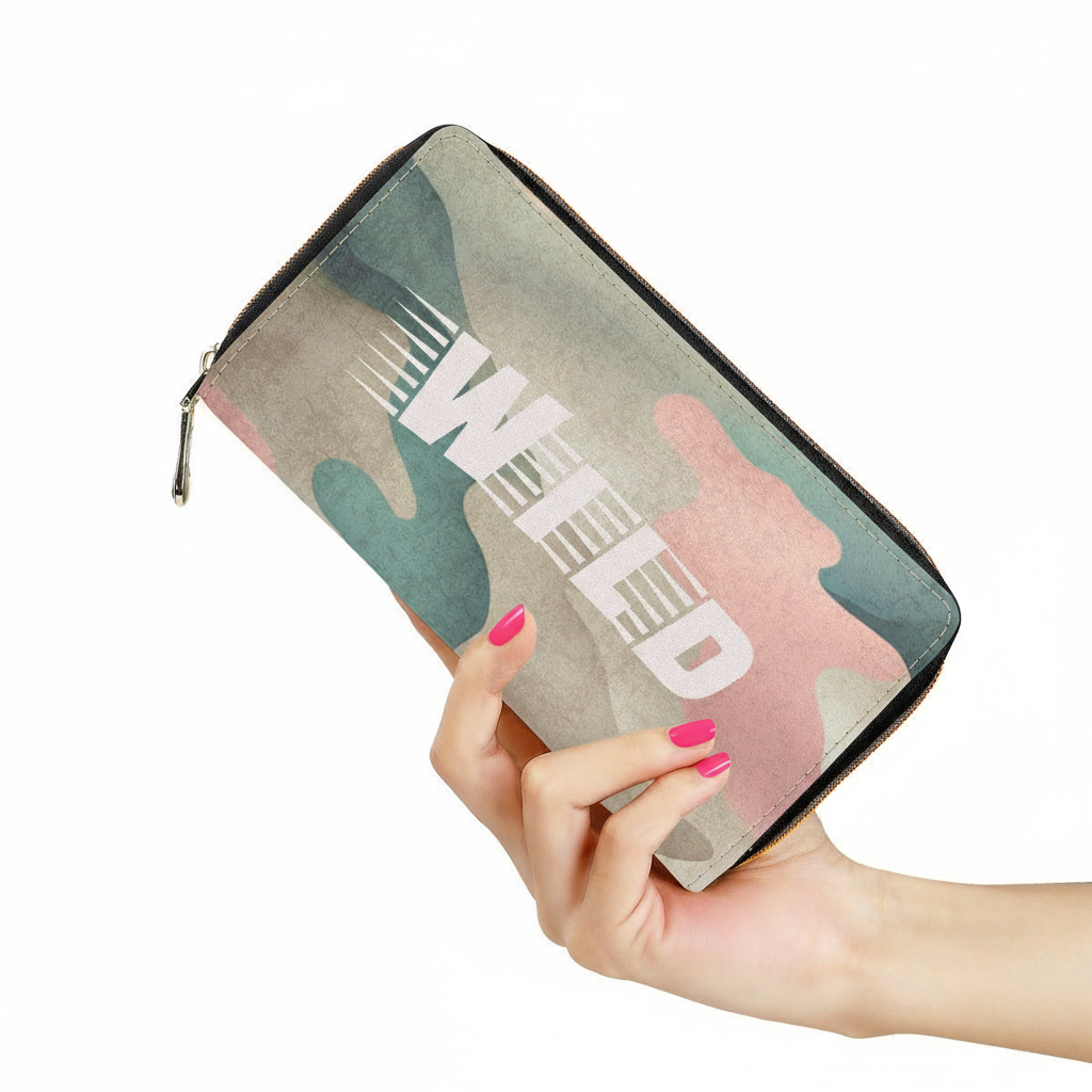 MossBlend Zipper Purse Clutch Bag