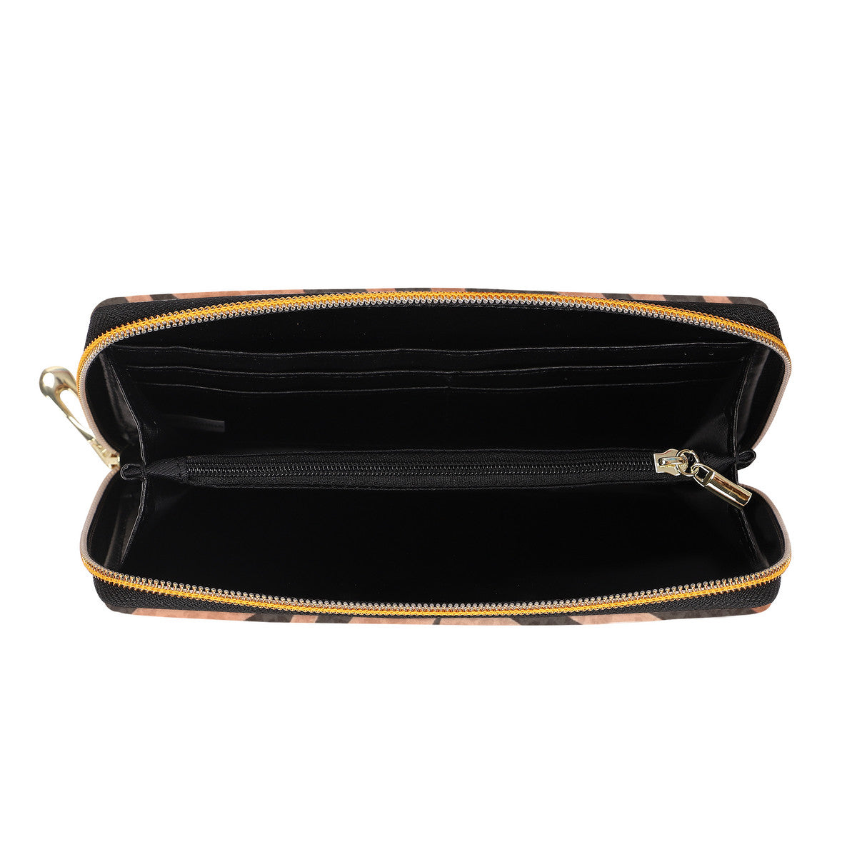 Tiger Stripes & Dots Zipper Purse Clutch Bag